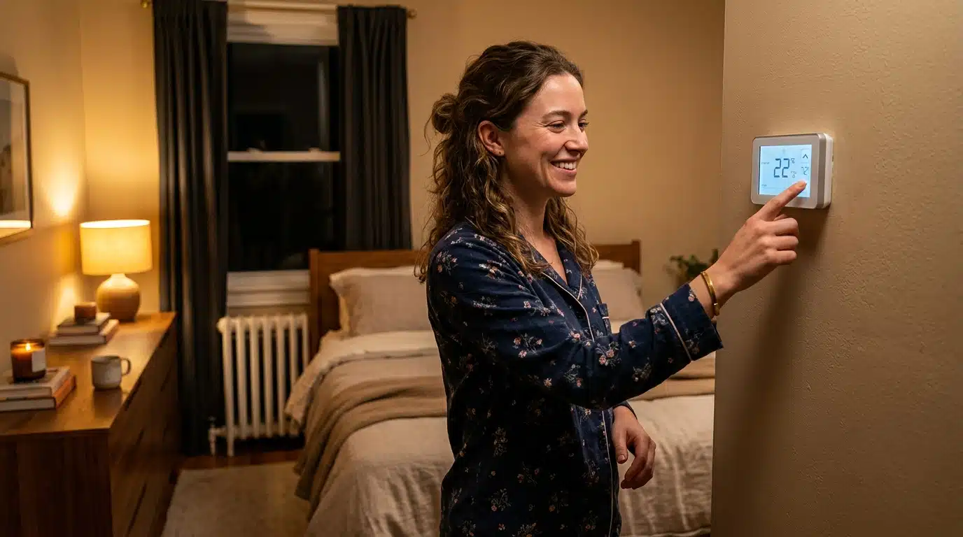 Réglage du chauffage dans une chambre la nuit