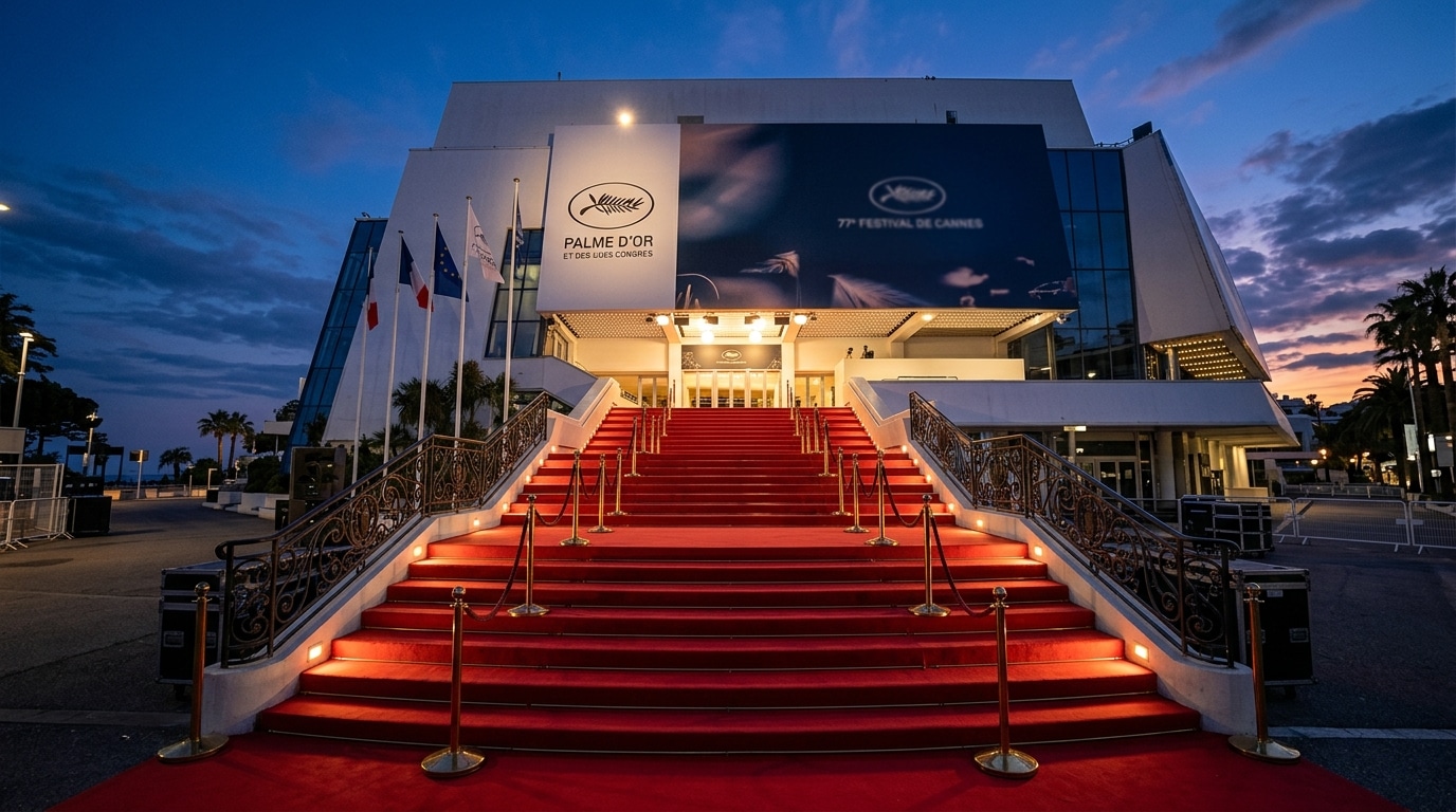 Les marches du Festival de Cannes, lieu emblématique de sa rencontre déterminante