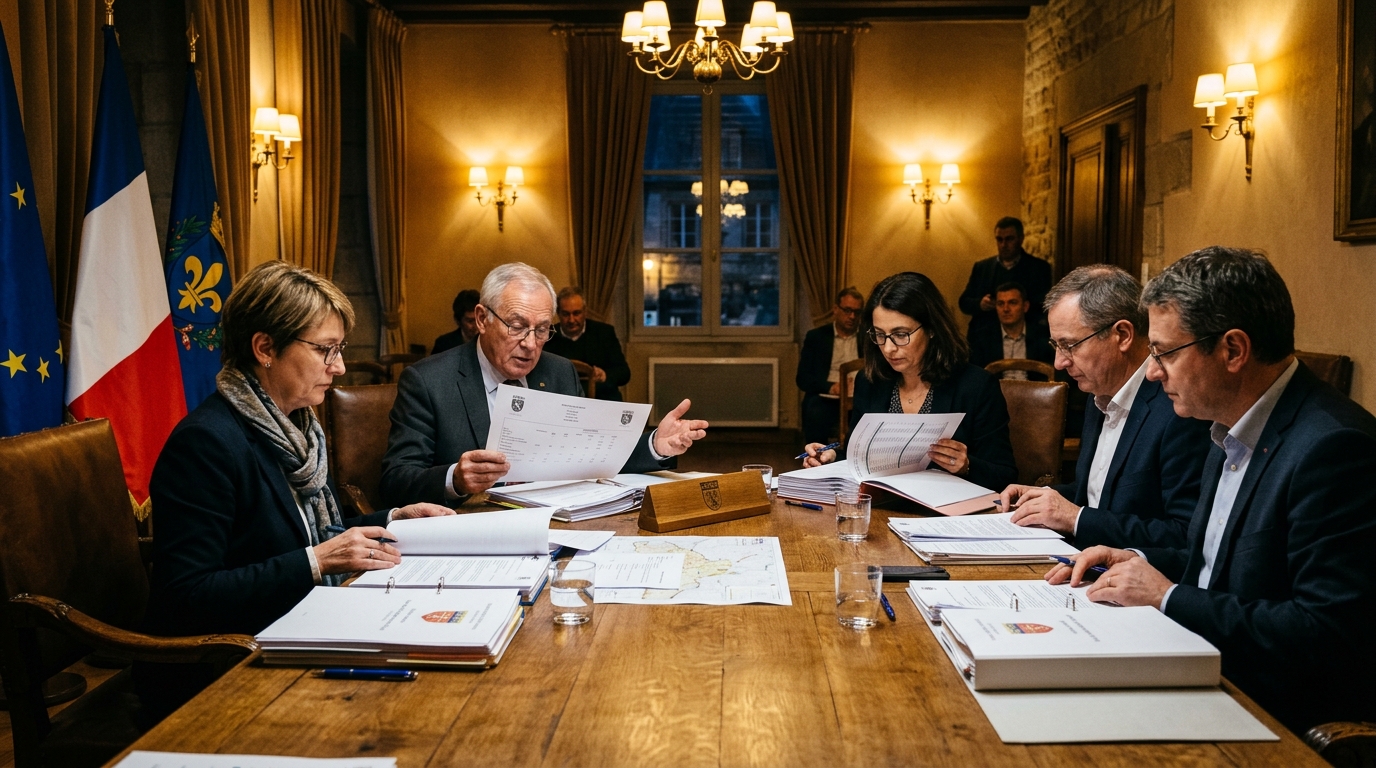 Conseil municipal votant le taux de taxe foncière