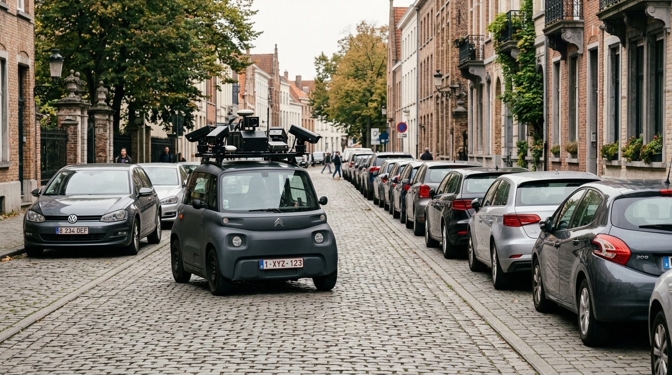 Voiture équipée de caméras scannant des plaques d'immatriculation