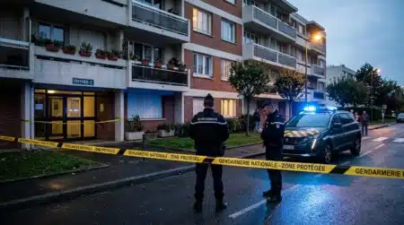 Immeuble à Drancy encerclé par la police après la découverte des corps