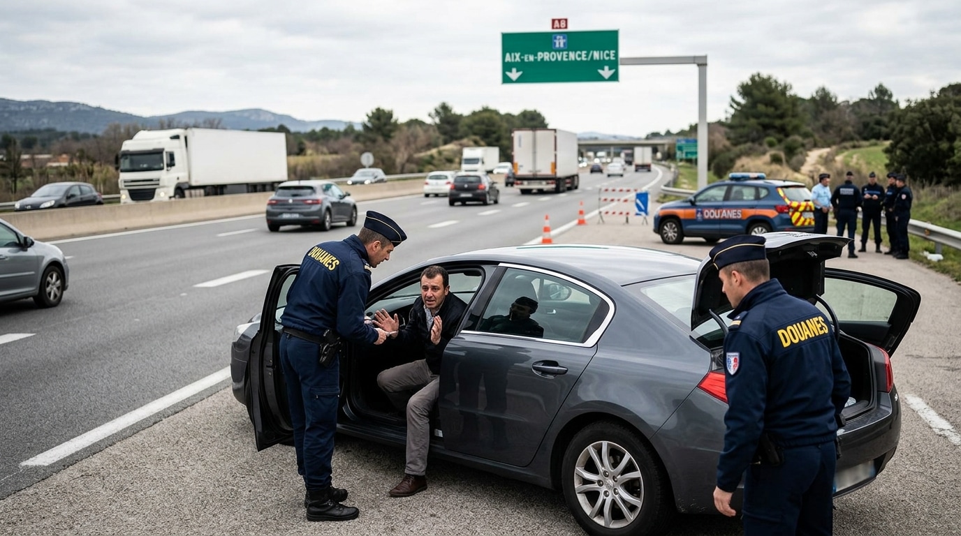 Var : contrôlé par les douaniers sur l'A8, il cachait le corps de son ex-compagne à l'arrière