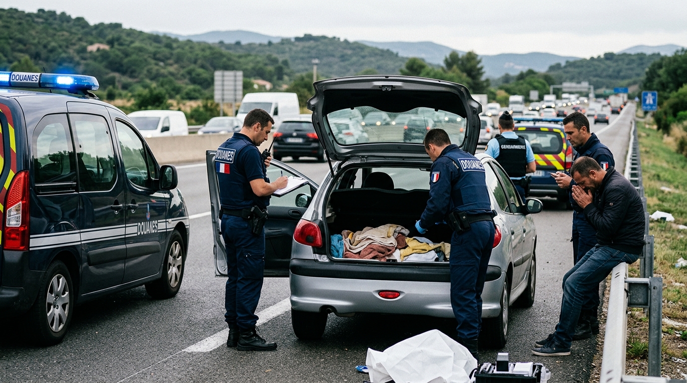 Var : contrôlé par les douaniers sur l'A8, il cachait le corps de son ex-compagne à l'arrière