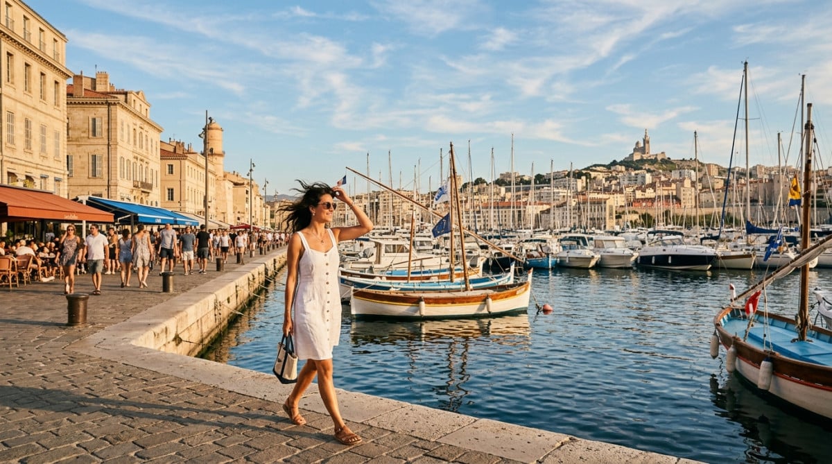 Vent et soleil sur le Vieux-Port de Marseille