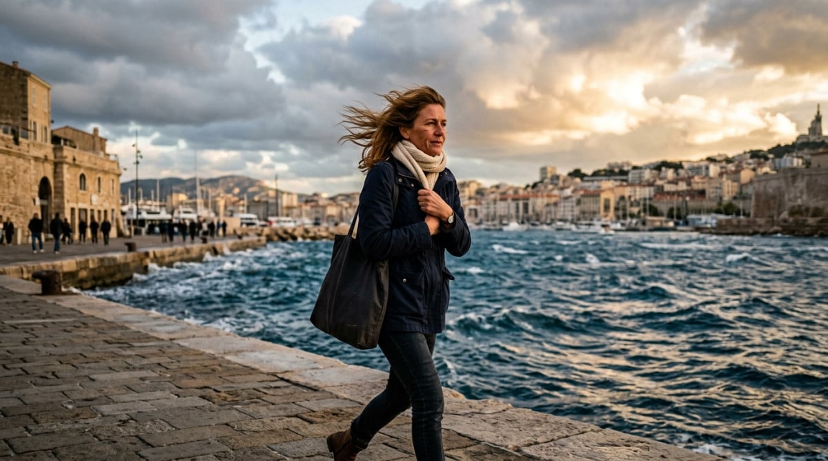 Vent fort et soleil à Marseille en septembre