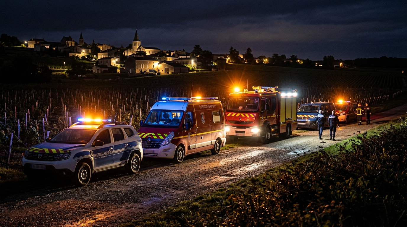 Intervention des secours et gendarmes de nuit en Haute-Saône