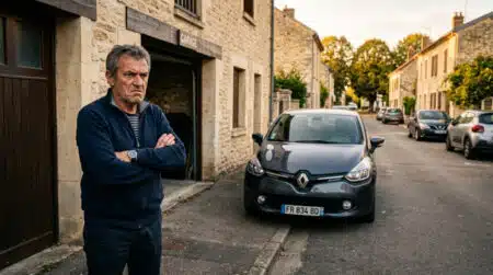 Voiture garée devant une entrée de garage bloquée
