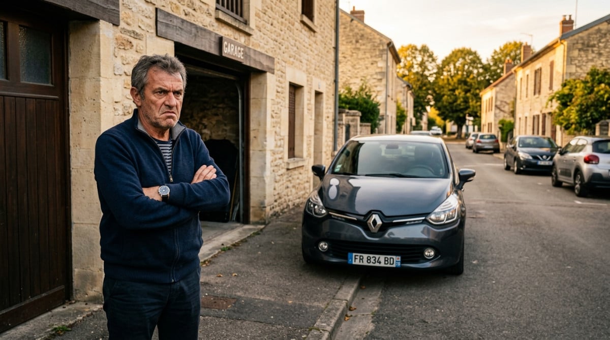 Voiture garée devant une entrée de garage bloquée