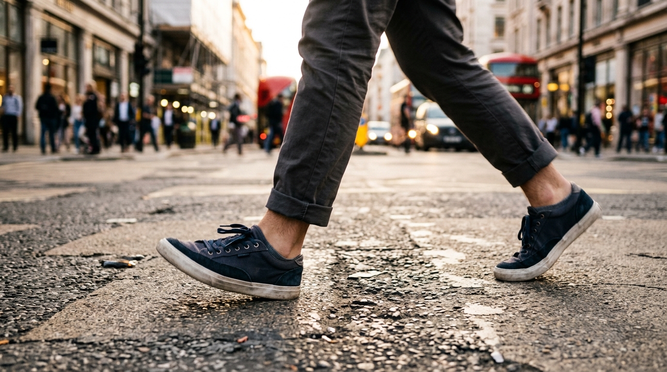 Gros plan sur des jambes en pleine marche rapide