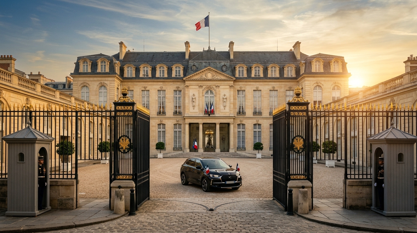 Palais de l'Élysée au coucher du soleil