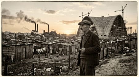 Bidonvilles et usines de l'ouest parisien en 1958
