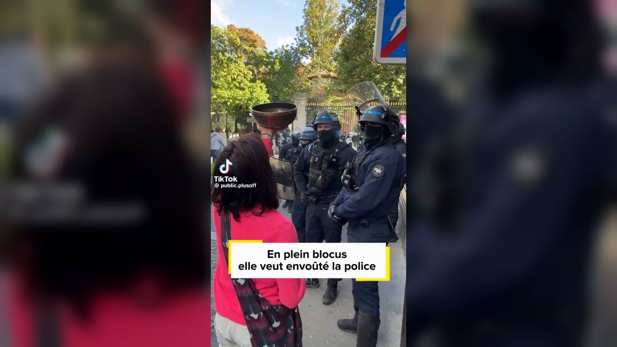Image extraite de la vidéo publiée sur X par FRANÇAIS TOUT SIMPLEMENT 👁