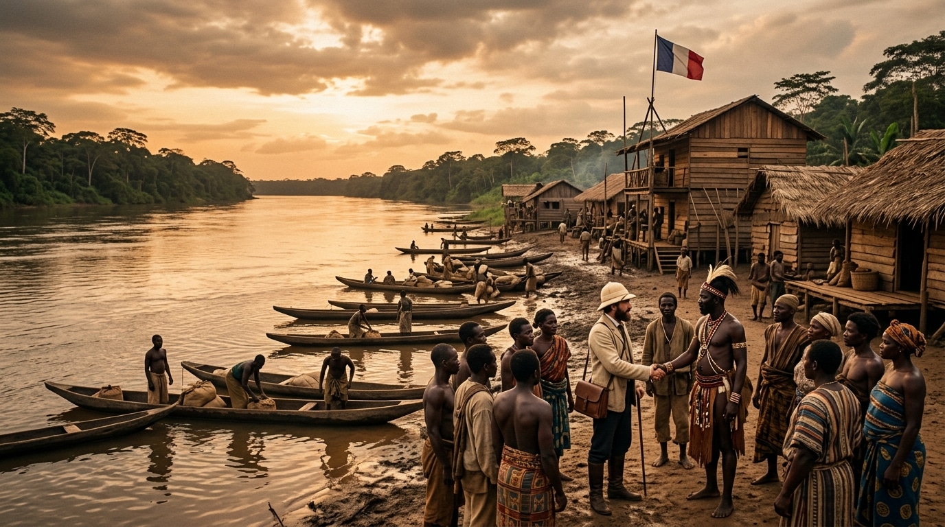 Poste fondé sur les rives du fleuve Congo en 1880