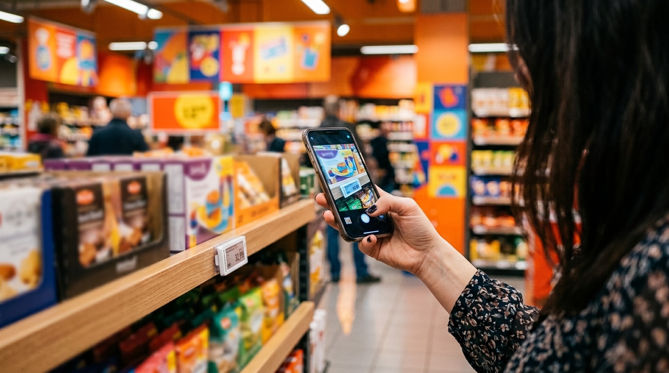 Comparaison d'un prix en magasin avec un smartphone