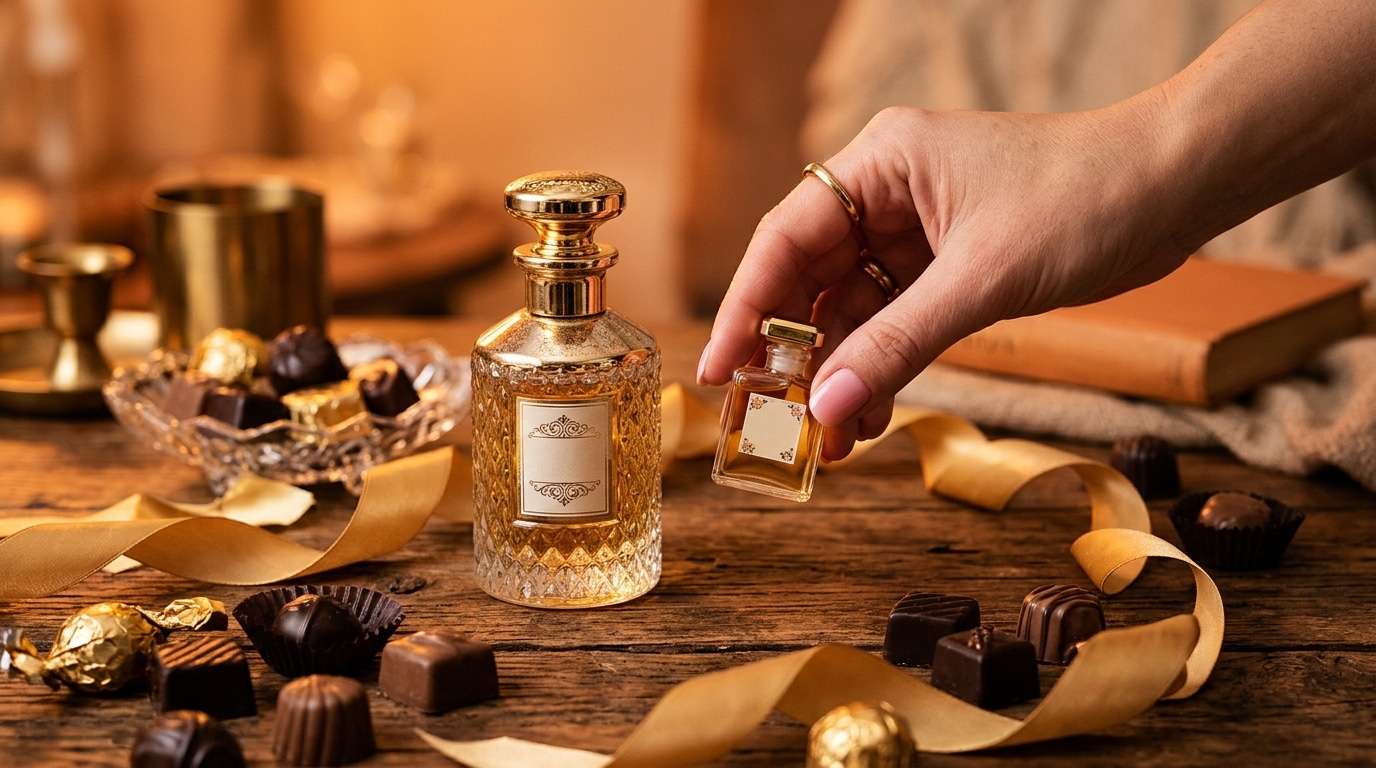 Miniature de parfum comparée à un flacon grand format