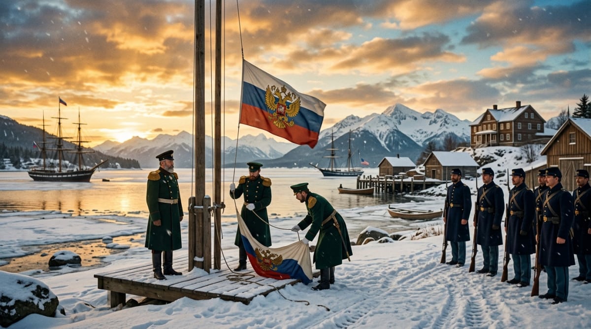 Cérémonie de transfert de l'Alaska aux Américains
