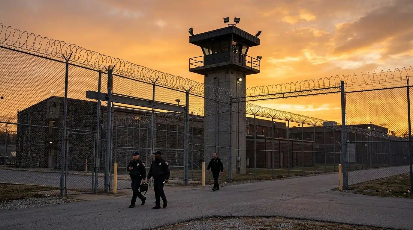 Prison du Tennessee au coucher du soleil