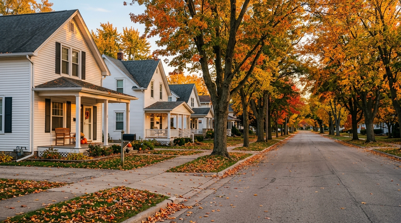 Une rue paisible d'une petite ville du Midwest américain, comme celle de DeKalb, dans l'Illinois, où tout a commencé