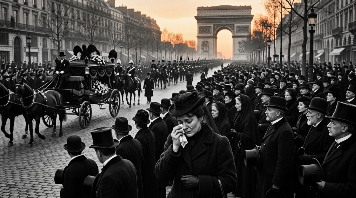 Cortège des obsèques nationales de Victor Hugo en 1885