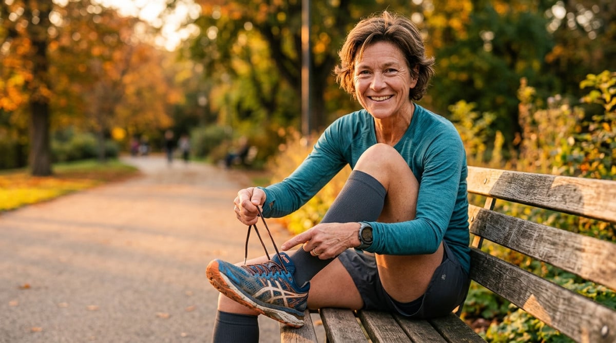 Coureur lace sa chaussure au dernier œillet