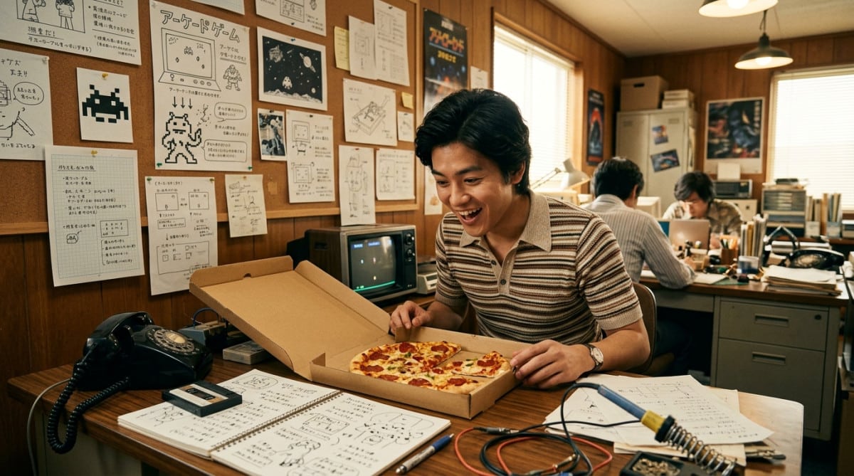 Designer devant une pizza dont il manque une part