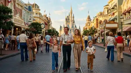 Famille de 1971 sur Main Street au Magic Kingdom