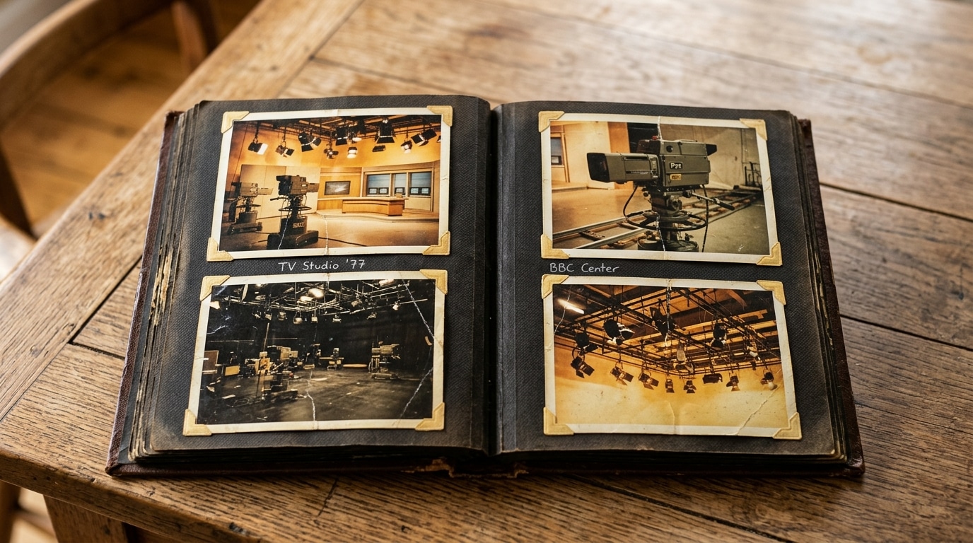 Album de vieilles photos de plateaux de télévision