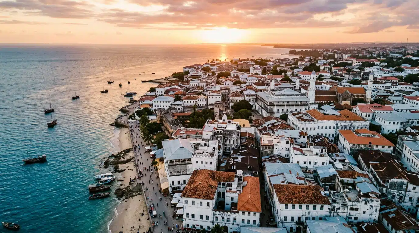 Vue de Stone Town, sur l'île de Zanzibar, où est né Farrokh Bulsara en 1946