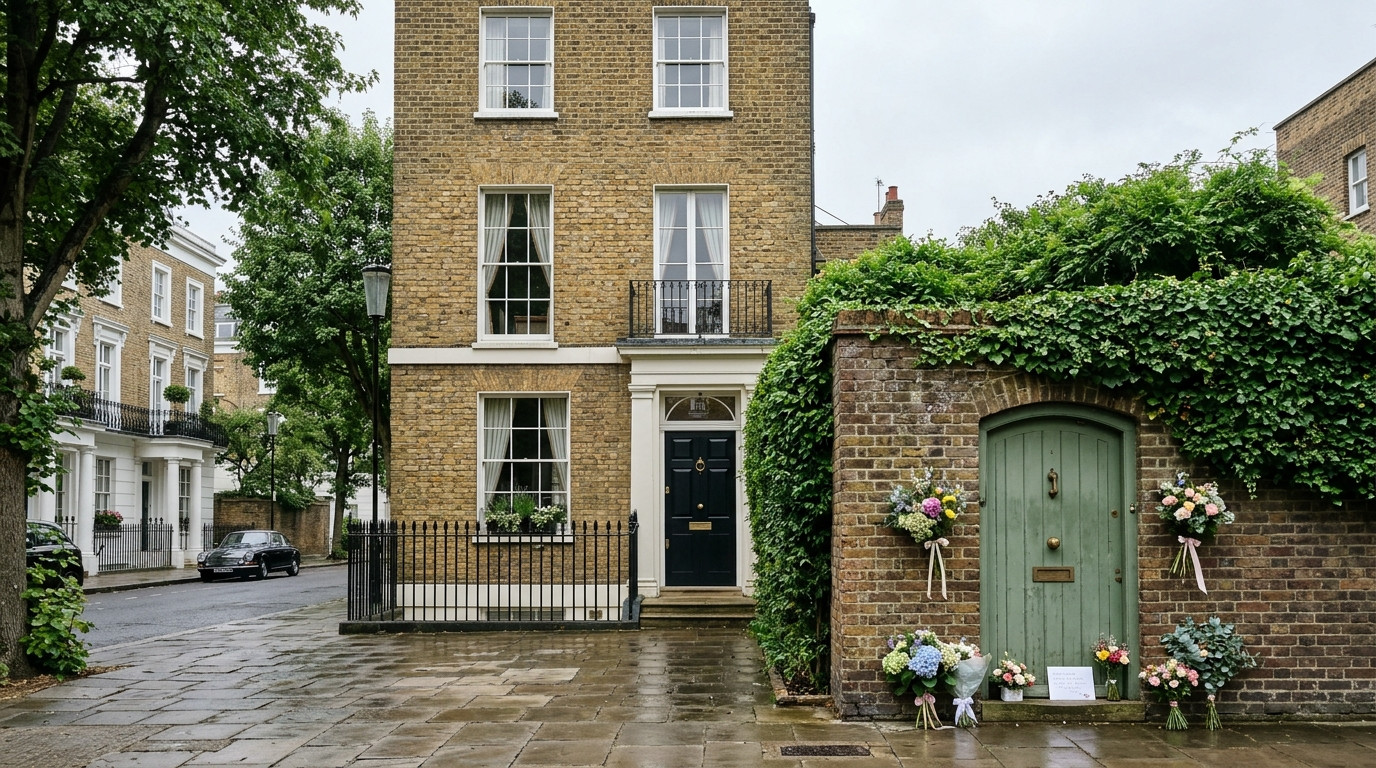 Une maison de Kensington, à Londres, où le chanteur s'est éteint il y a trente-cinq ans
