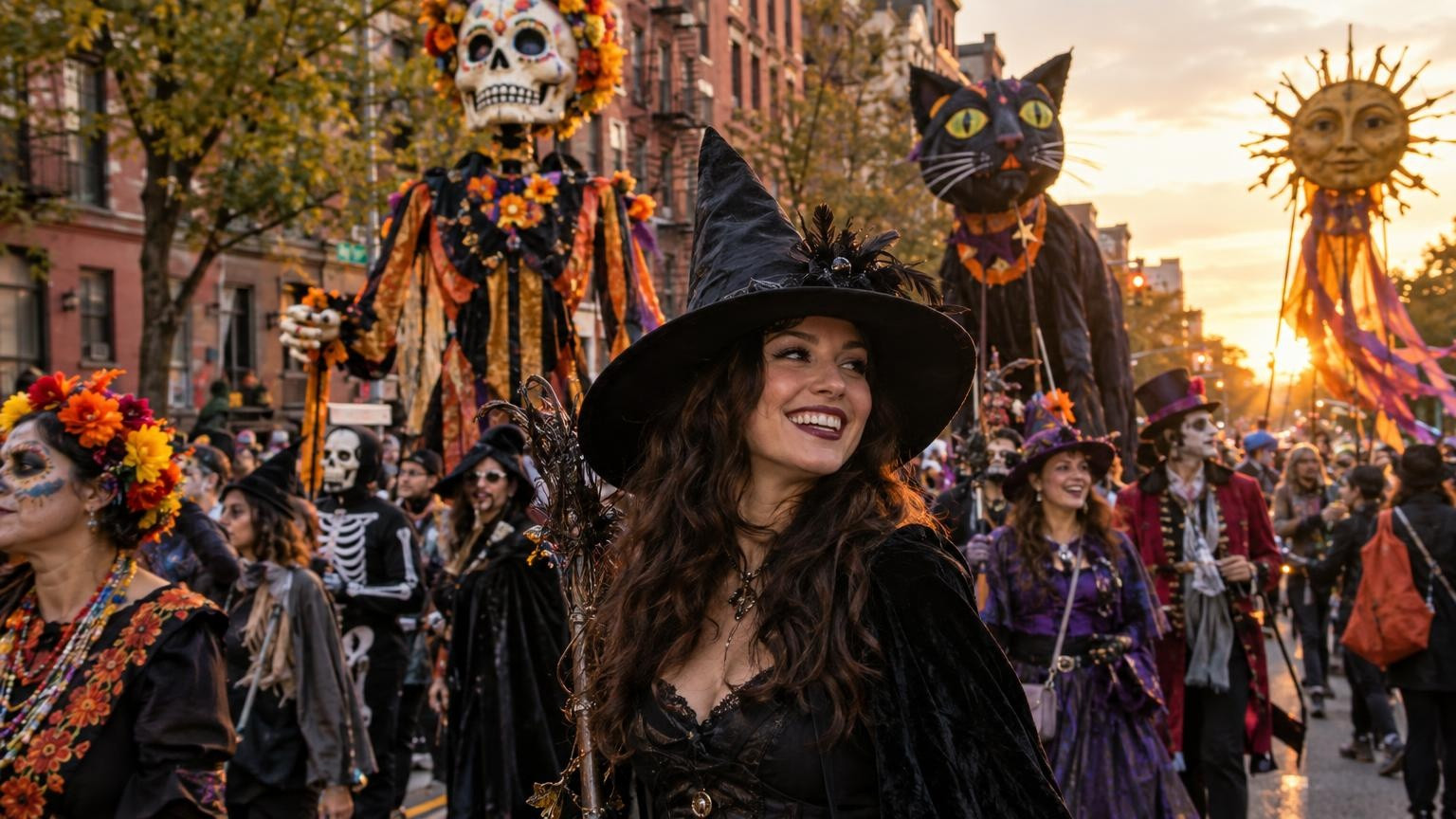 Défilé d'Halloween costumé à Greenwich Village