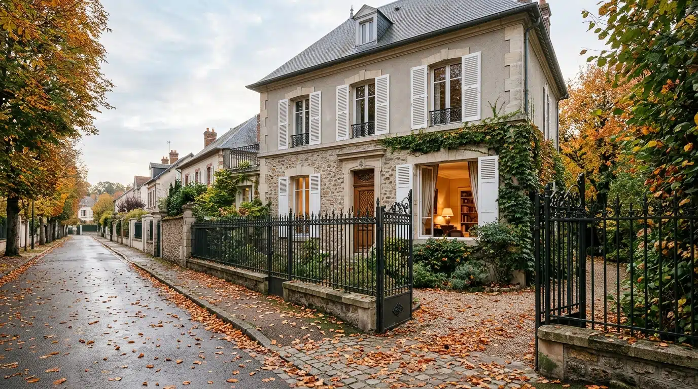 Maison de Marly-le-Roi dont une fenêtre ouverte a permis l'intrusion de deux inconnus