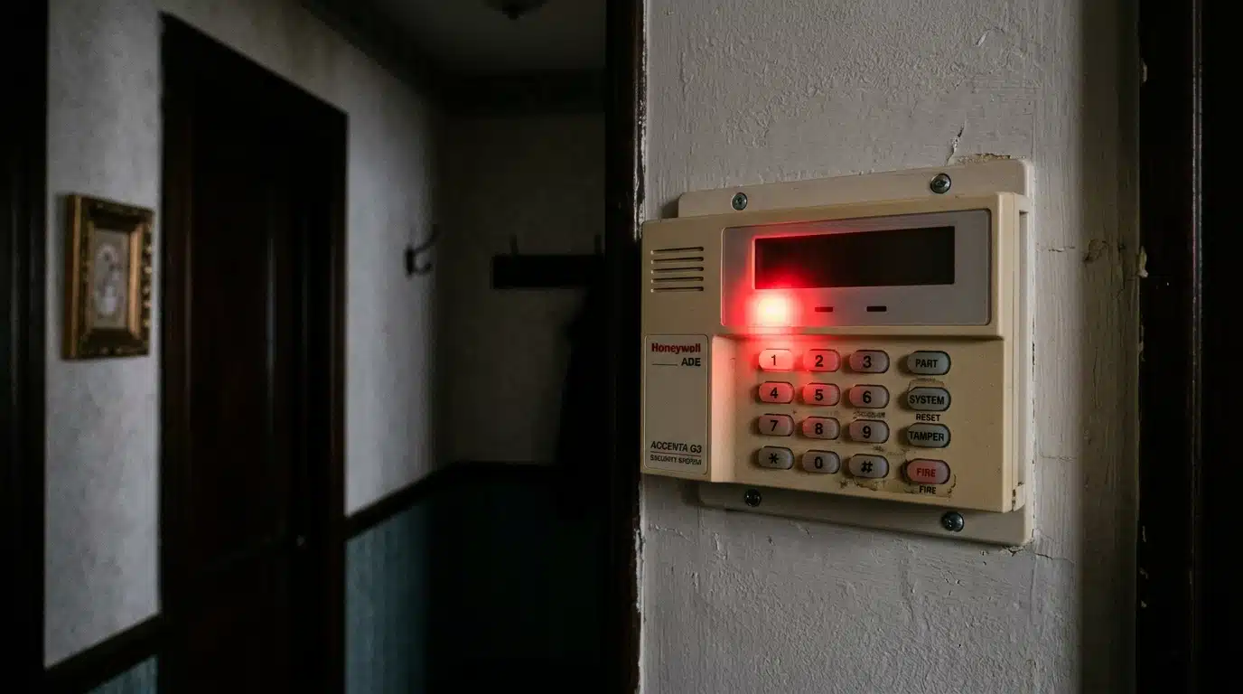 Système d'alarme de la maison qui a fait fuir les deux intrus