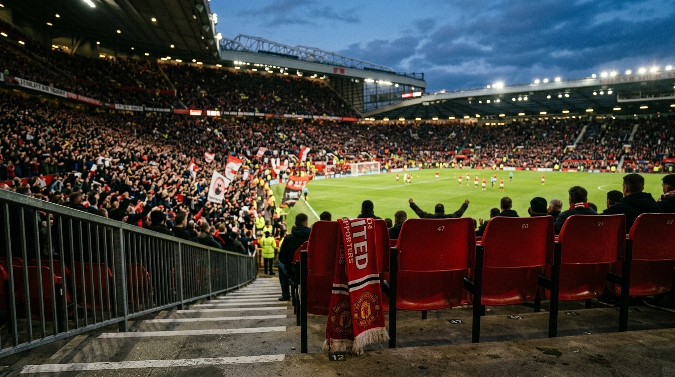 Écharpe de supporter posée sur un siège de stade