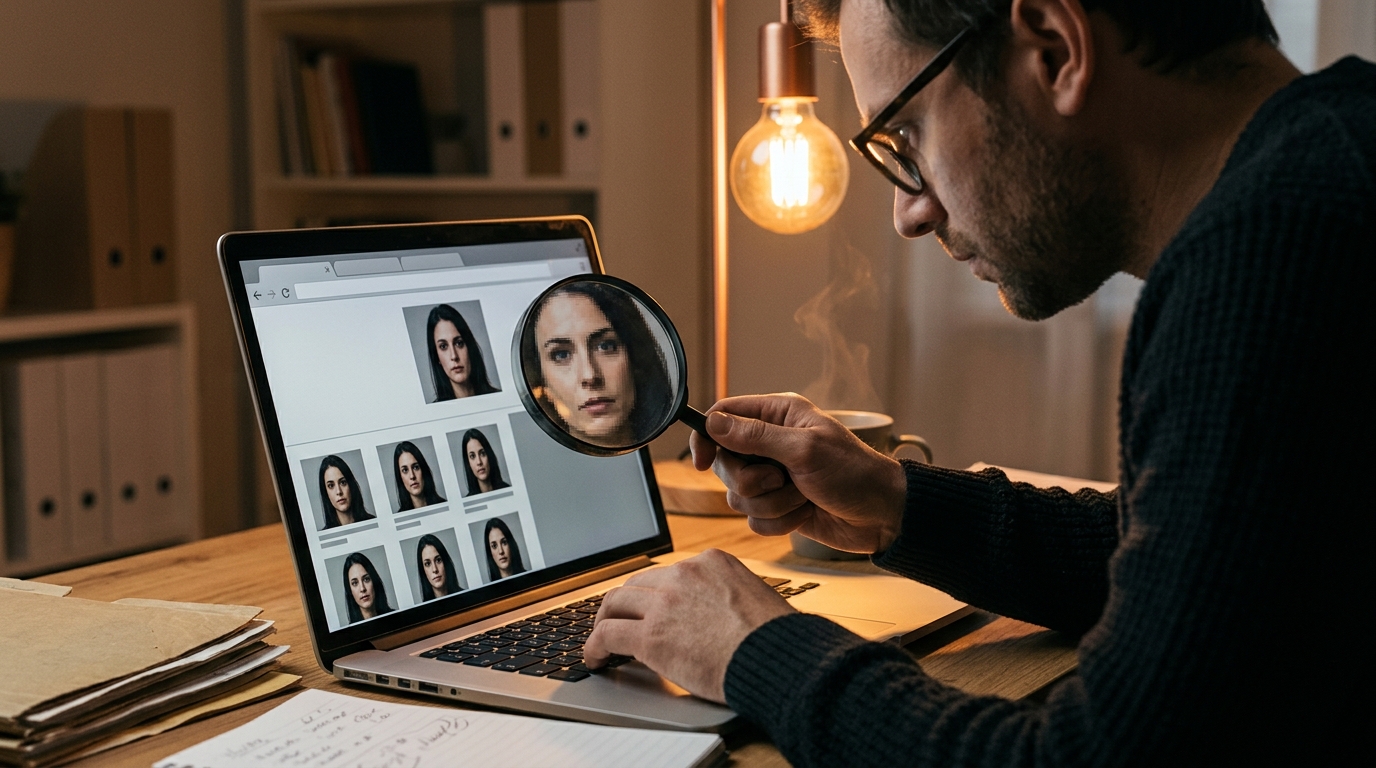 Vérification d'une photo de profil par recherche d'image inversée