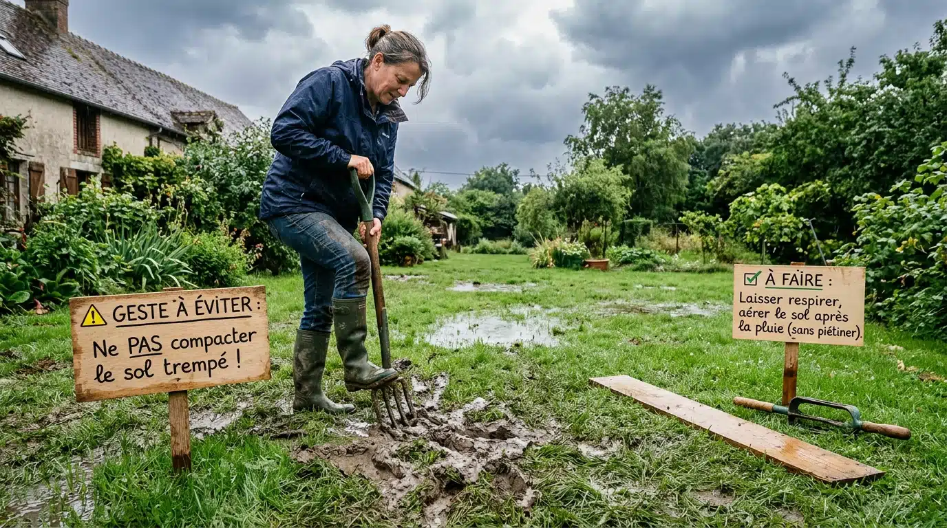Jardin détrempé après les orages : le geste à éviter sur la pelouse (et celui qui sauve vos racines)