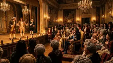 Louis XIV regarde une comédie à Chambord