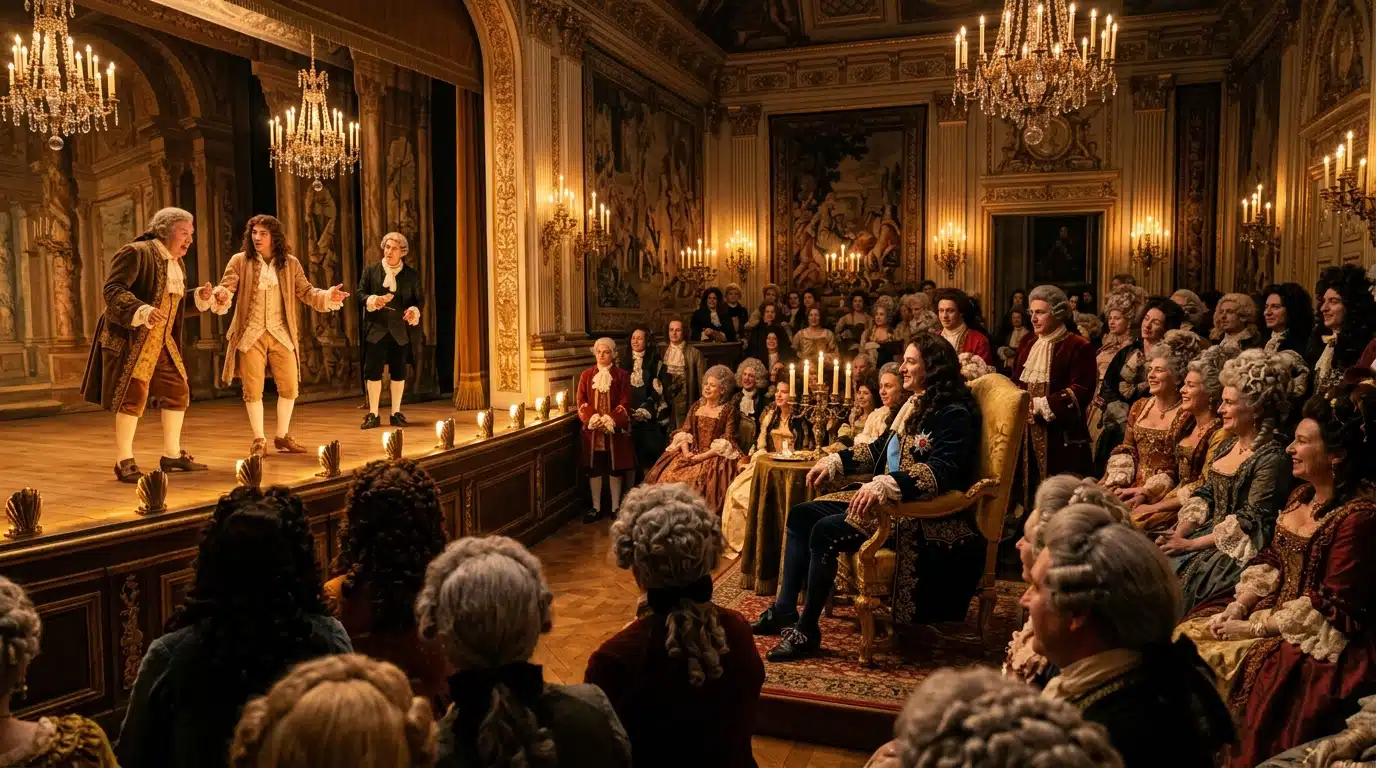 Louis XIV regarde une comédie à Chambord