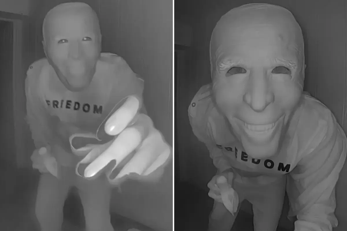 Masque de Joe Biden, torse « FREEDOM » et banane épluchée devant la caméra : la visite nocturne qui glace une famille du Texas