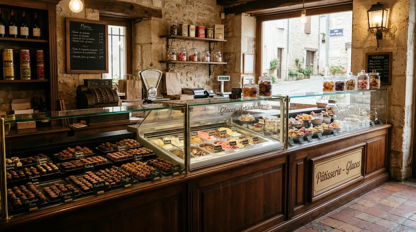 Une pâtisserie familiale à l'ancienne, comme celle de la place Jean-Hameau à La Teste-de-Buch où a grandi Olivier Marchal