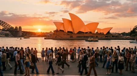 Opéra de Sydney au coucher du soleil