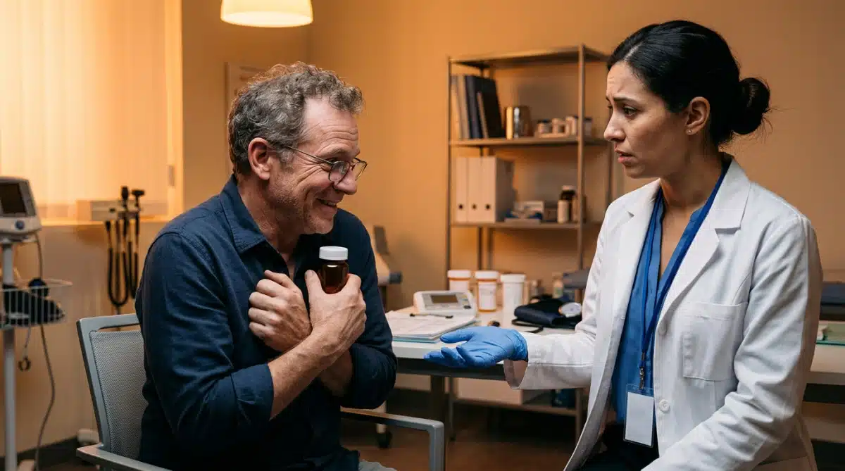 Patient refusant de rendre ses comprimés lors d'un essai clinique