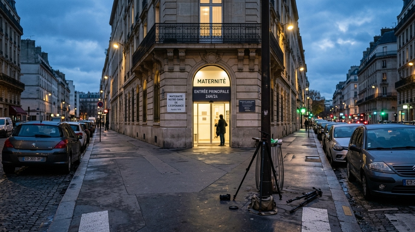 Devant une maternité parisienne, l'ambiance d'un siège de paparazzis lors d'une naissance très attendue