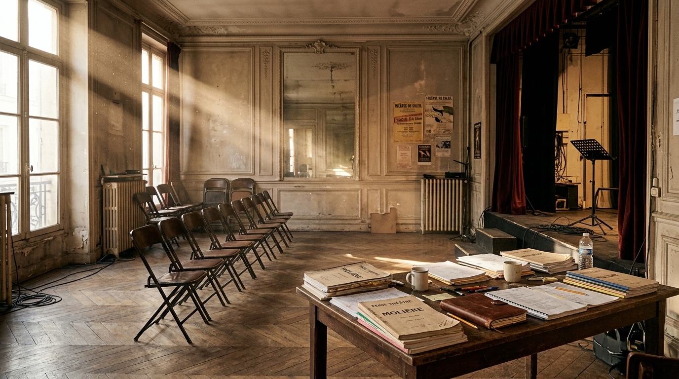 Une salle de répétition où une cinquantaine de jeunes attendaient leur casting