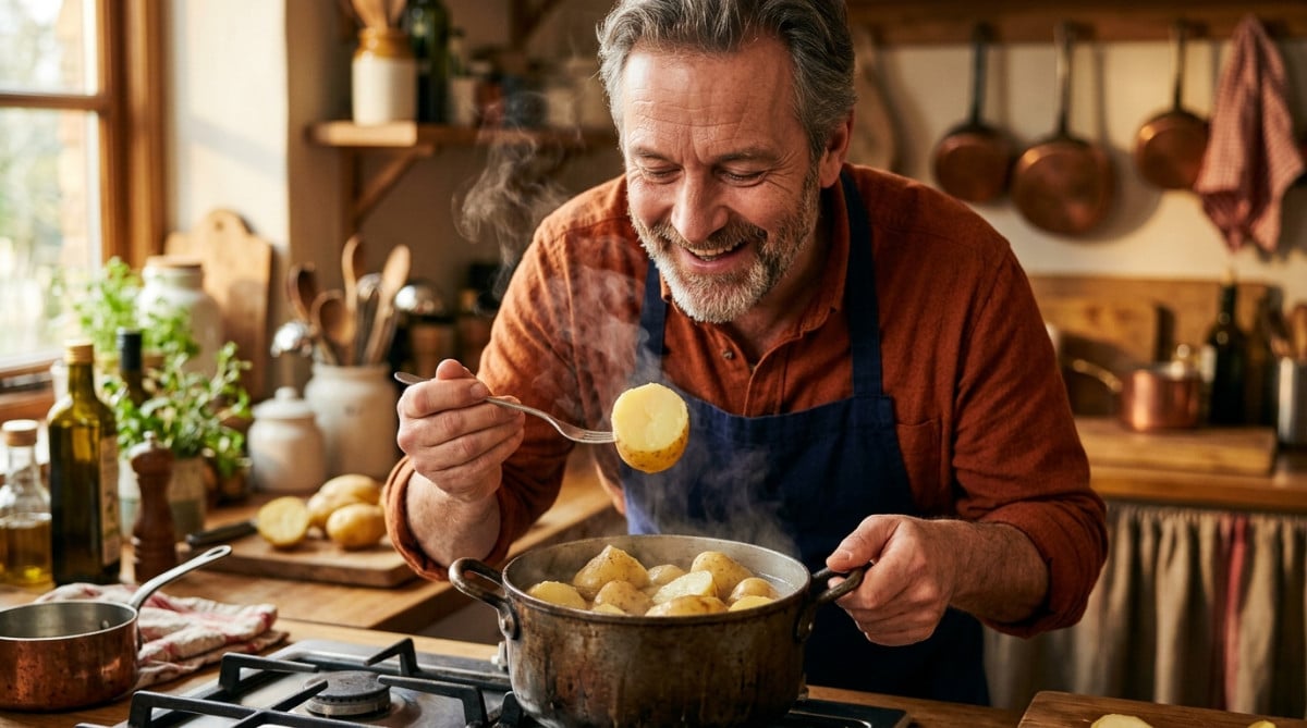 Pomme de terre coupée à la cuisson parfaitement homogène