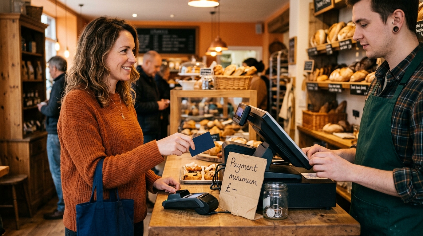 Client qui paie par carte bancaire dans une boulangerie