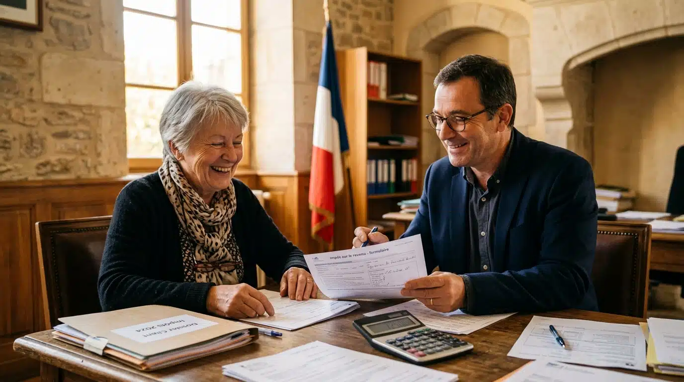 Retraitée conseillée par un agent des impôts