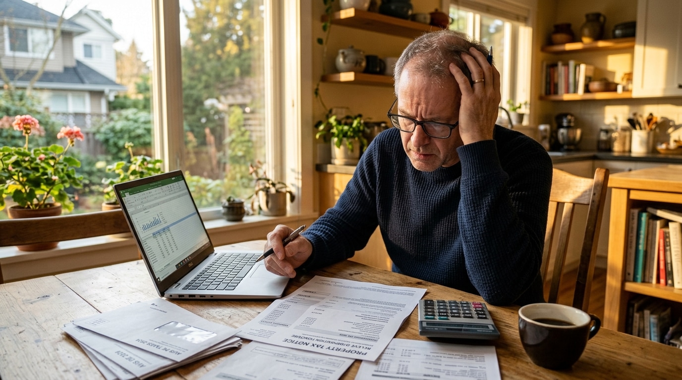 Propriétaire inquiet face à son avis de taxe foncière