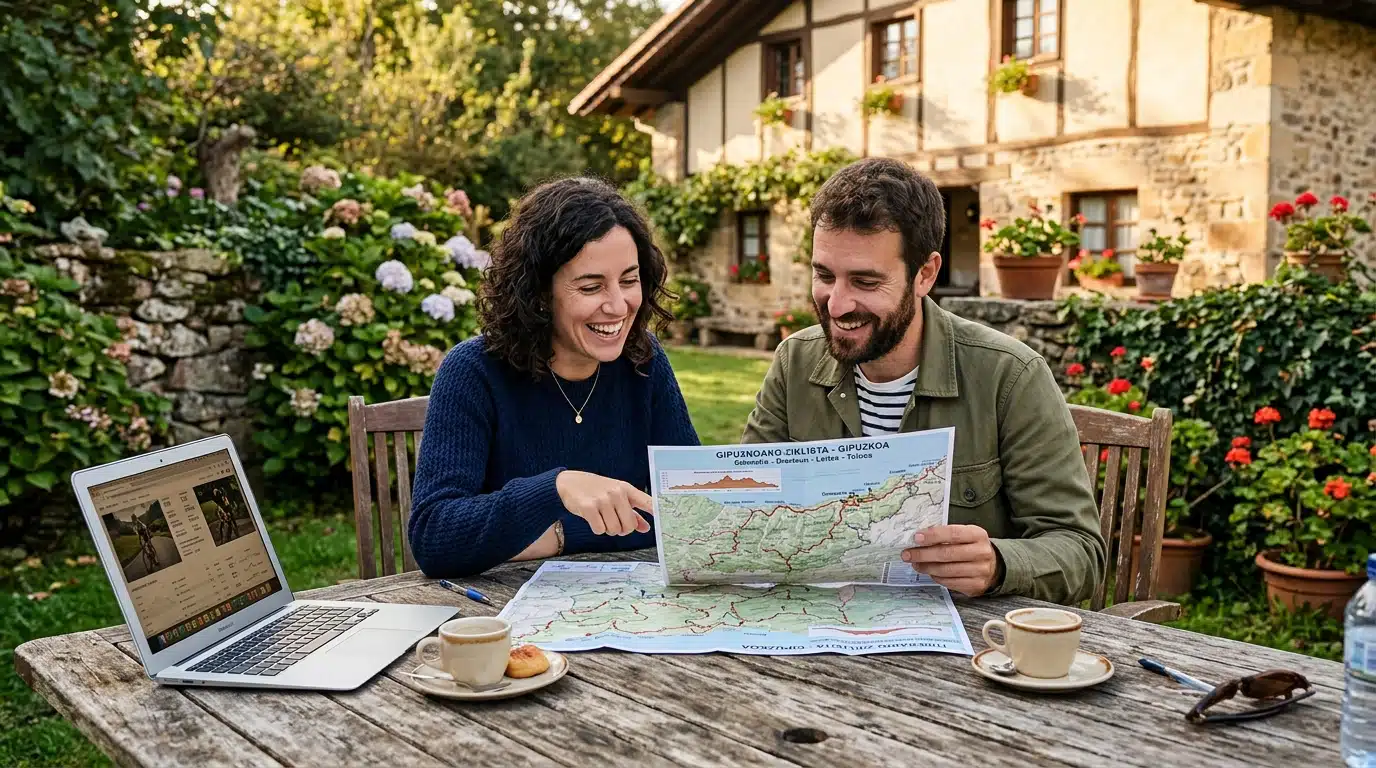 Couple préparant son séjour autour du Tour de France